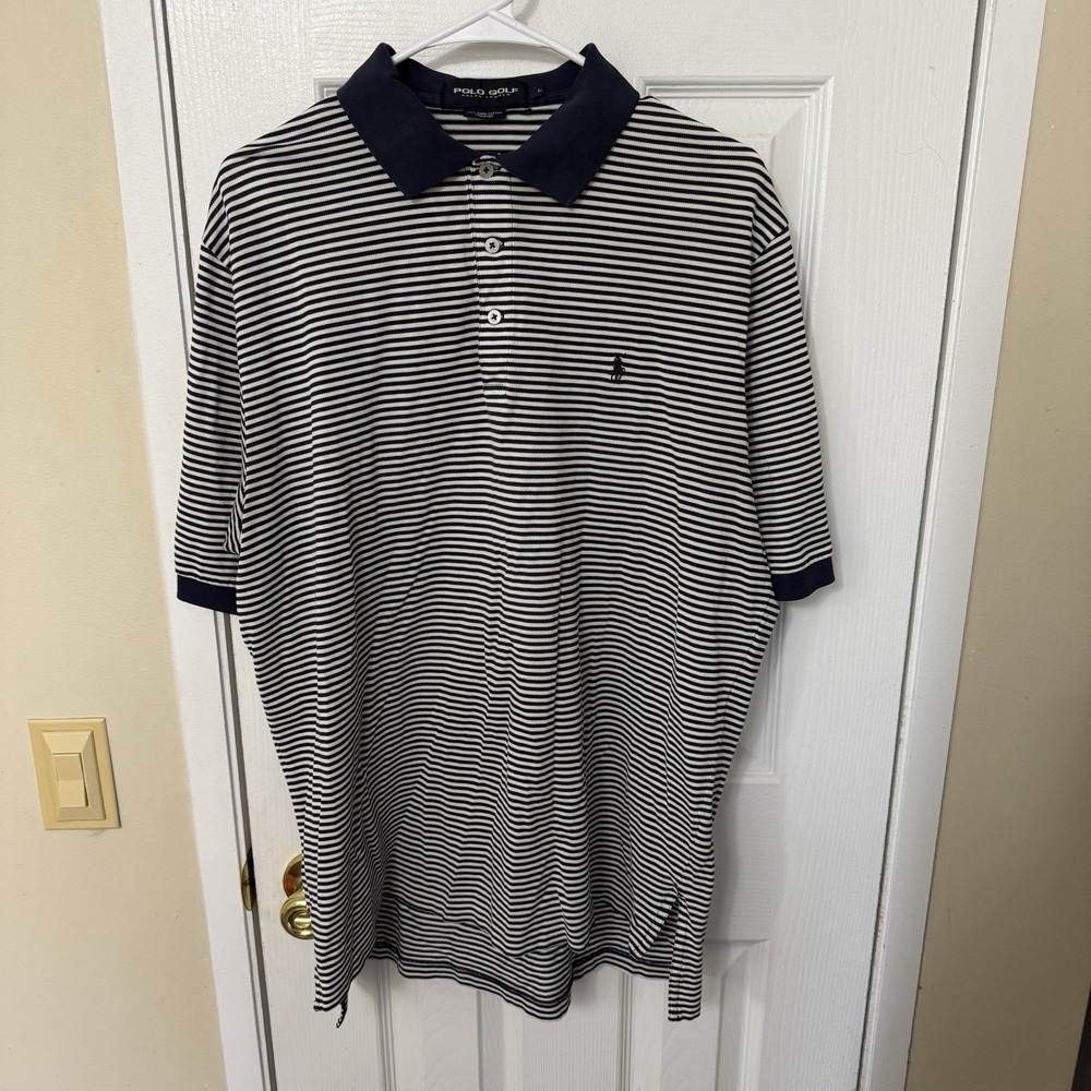 Polo Golf Ralph Lauren Polo Large Blue Stripe Small Stonecrest Embroided Sleeve